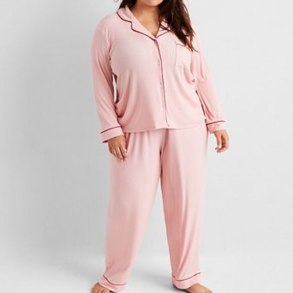 State of Day Women's 2-Pc. Packaged Ribbed Notched-Collar Pajamas Set Xs-3X - Picture 1 of 5